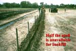 Silt fence spoil